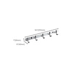 Chrome Bathroom Hardware Set Stainless Steel - Towel Rail, Hooks, Shelf, view 32