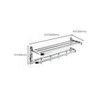 Chrome Bathroom Hardware Set Stainless Steel - Towel Rail, Hooks, Shelf, view 33