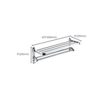 Chrome Bathroom Hardware Set Stainless Steel - Towel Rail, Hooks, Shelf, view 34