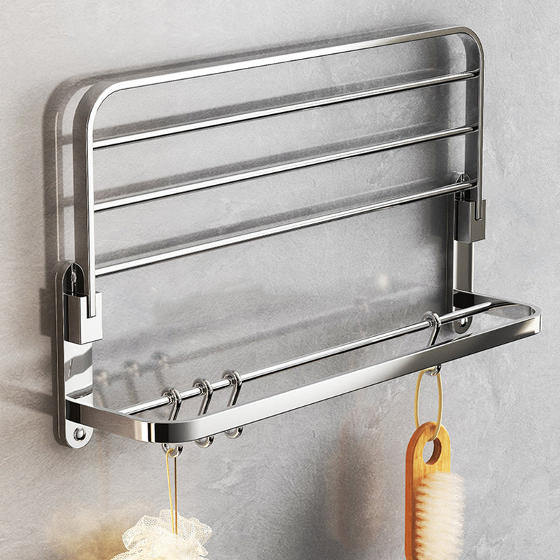 Chrome Bathroom Hardware Set Stainless Steel - Towel Rail, Hooks, Shelf, view 35
