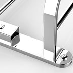 Chrome Bathroom Hardware Set Stainless Steel - Towel Rail, Hooks, Shelf, view 37