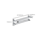 Chrome Bathroom Hardware Set Stainless Steel - Towel Rail, Hooks, Shelf, view 47