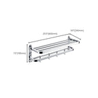 Chrome Bathroom Hardware Set Stainless Steel - Towel Rail, Hooks, Shelf, view 49