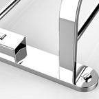 Chrome Bathroom Hardware Set Stainless Steel - Towel Rail, Hooks, Shelf, view 50