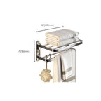 Chrome Bathroom Hardware Set Stainless Steel - Towel Rail, Hooks, Shelf, view 55