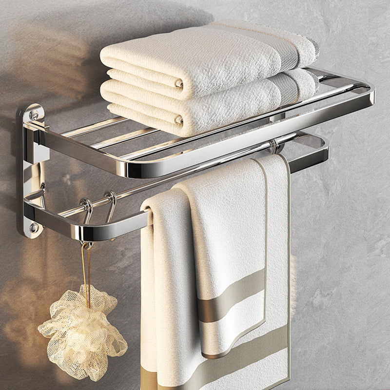 Chrome Bathroom Hardware Set Stainless Steel - Towel Rail, Hooks, Shelf, view 65