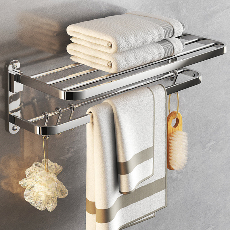 Chrome Bathroom Hardware Set Stainless Steel - Towel Rail, Hooks, Shelf, view 66