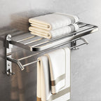 Chrome Bathroom Hardware Set Stainless Steel - Towel Rail, Hooks, Shelf, view 70
