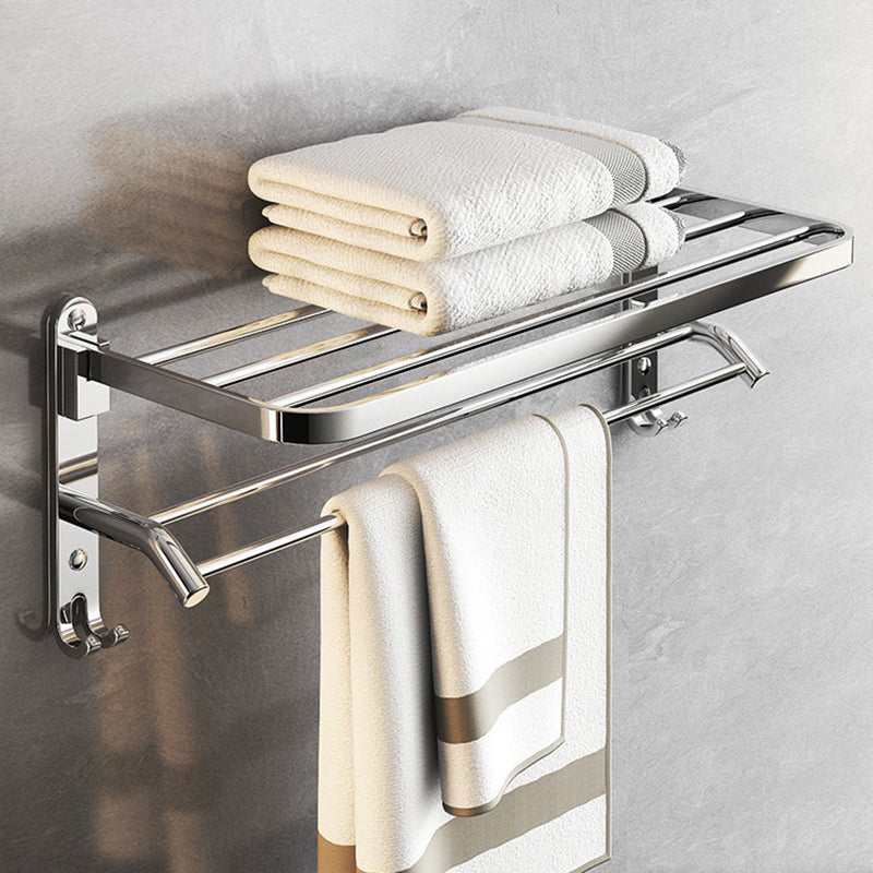 Chrome Bathroom Hardware Set Stainless Steel - Towel Rail, Hooks, Shelf, view 70