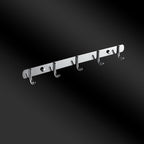 Chrome Bathroom Hardware Set Stainless Steel - Towel Rail, Hooks, Shelf