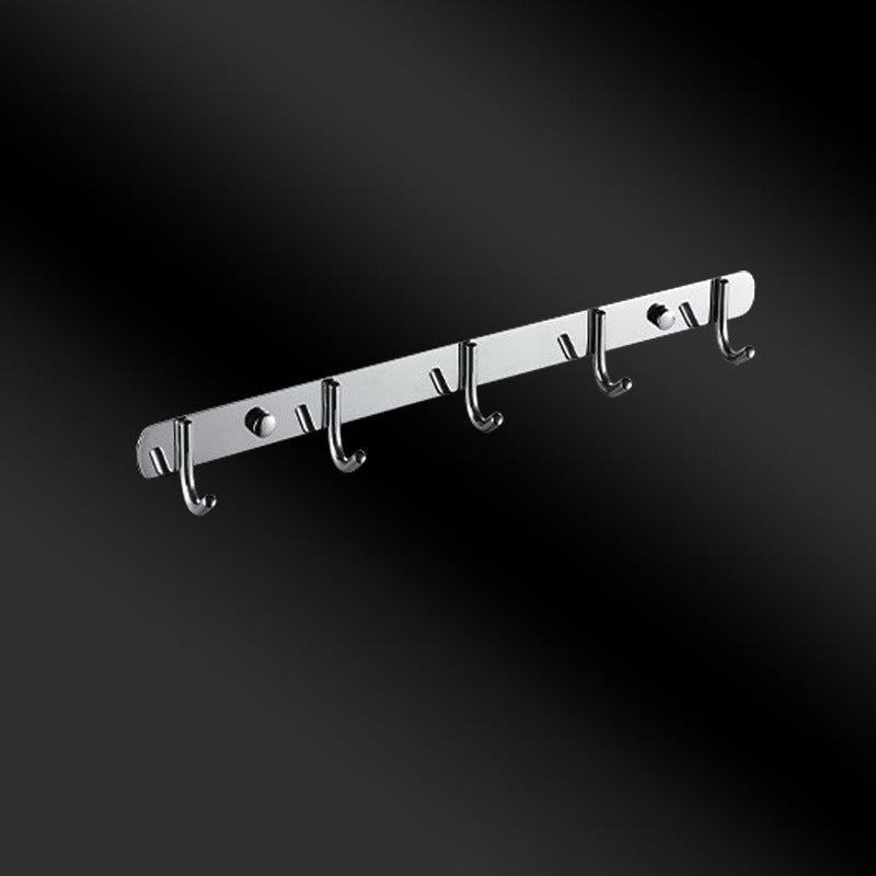 Chrome Bathroom Hardware Set Stainless Steel - Towel Rail, Hooks, Shelf