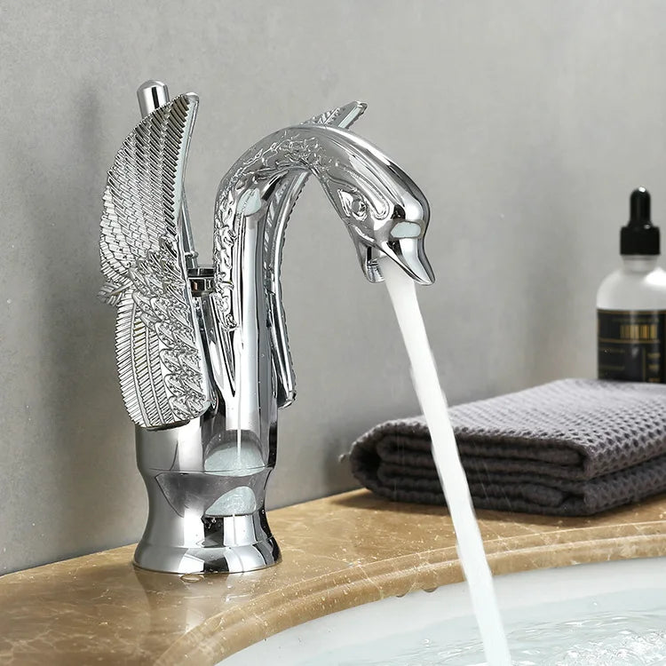 Golden Swan Single Handle Basin Faucet for Bathroom - Ceramic Valve, view 10