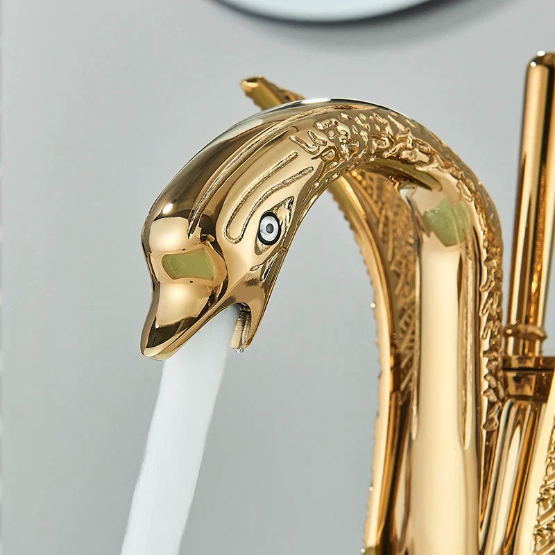 Golden Swan Single Handle Basin Faucet for Bathroom - Ceramic Valve, view 2
