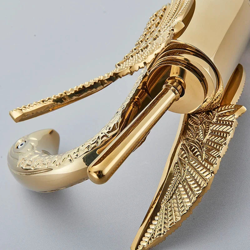 Golden Swan Single Handle Basin Faucet for Bathroom - Ceramic Valve, view 6