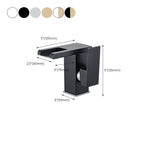 Waterfall Basin Mixer Tap with Square Lever Handle - LED 3-Colour Light, Modern, view 23