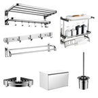 Contemporary Bathroom Accessory Set - Chrome-Plated Stainless Steel, view 12