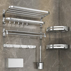 Contemporary Bathroom Accessory Set - Chrome-Plated Stainless Steel, view 2