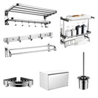 Contemporary Bathroom Accessory Set - Chrome-Plated Stainless Steel, view 4