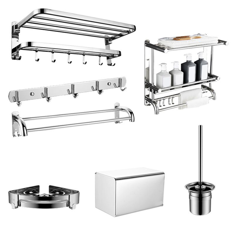 Contemporary Bathroom Accessory Set - Chrome-Plated Stainless Steel, view 4