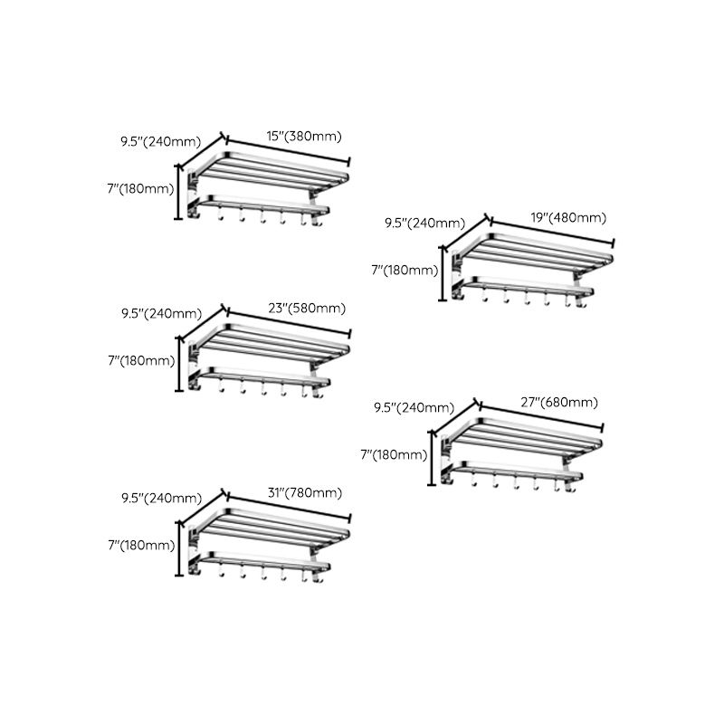 Contemporary Bathroom Accessory Set - Chrome-Plated Stainless Steel, view 5