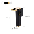 Contemporary Square Vessel Faucet for Bathroom - LED Waterfall Spout, Copper, view 28