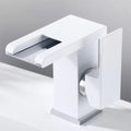 Contemporary Square Vessel Faucet for Bathroom - LED Waterfall Spout, Copper