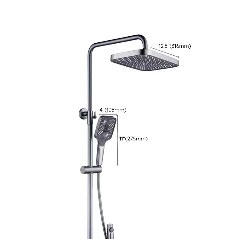 Modern Adjustable Swivel Shower Head for Bathroom - Dual Spray, Metal, view 17