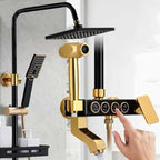 Modern Adjustable Swivel Shower Head for Bathroom - Dual Spray, Metal, view 20