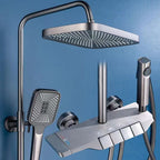 Modern Adjustable Swivel Shower Head for Bathroom - Dual Spray, Metal, view 28