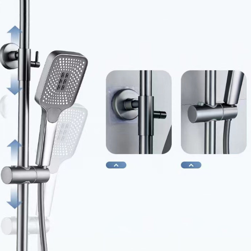 Modern Adjustable Swivel Shower Head for Bathroom - Dual Spray, Metal, view 37