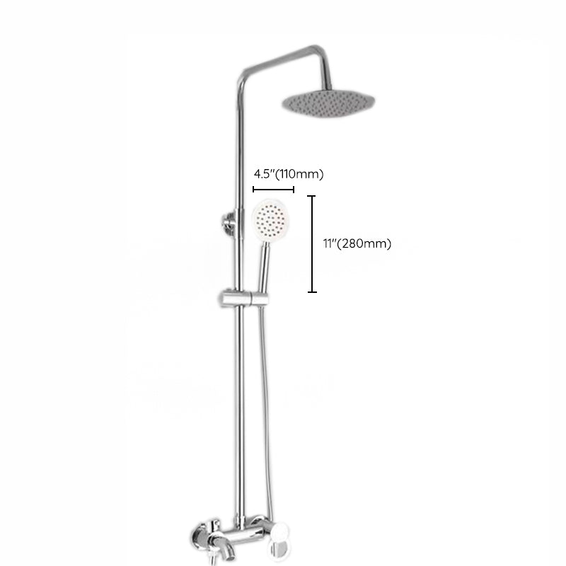 Modern Adjustable Swivel Shower Head for Bathroom - Dual Spray, Metal, view 41