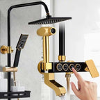 Modern Adjustable Swivel Shower Head for Bathroom - Dual Spray, Metal, view 48