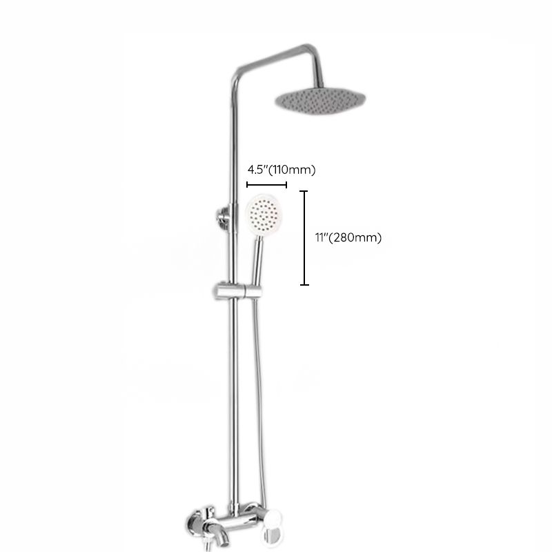 Modern Adjustable Swivel Shower Head for Bathroom - Dual Spray, Metal, view 51