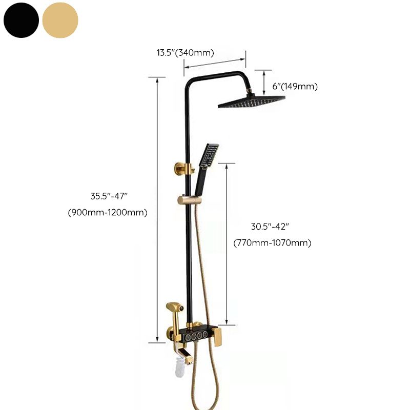 Modern Adjustable Swivel Shower Head for Bathroom - Dual Spray, Metal, view 6