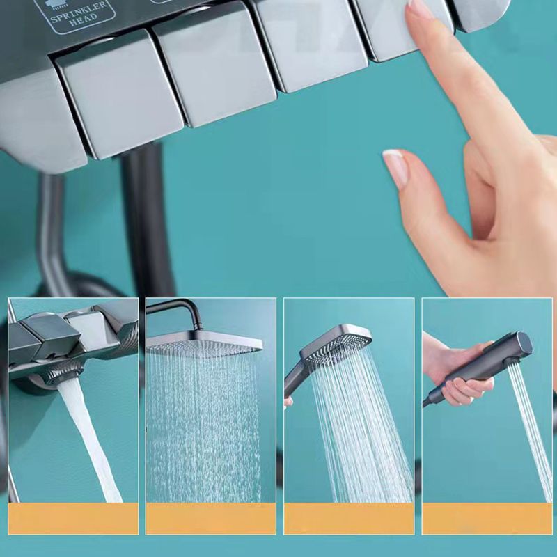Modern Adjustable Swivel Shower Head for Bathroom - Dual Spray, Metal, view 63