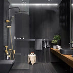 Modern Adjustable Swivel Shower Head for Bathroom - Dual Spray, Metal, view 67