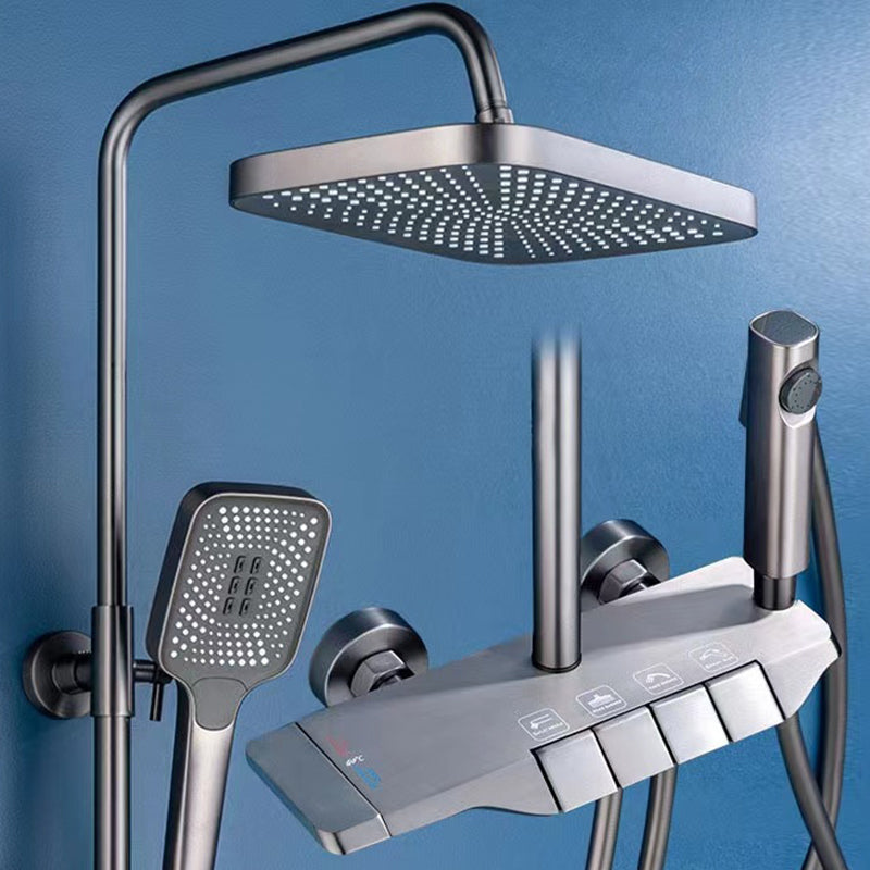 Modern Adjustable Swivel Shower Head for Bathroom - Dual Spray, Metal, view 70