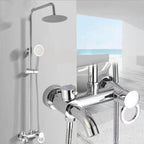 Modern Adjustable Swivel Shower Head for Bathroom - Dual Spray, Metal, view 72