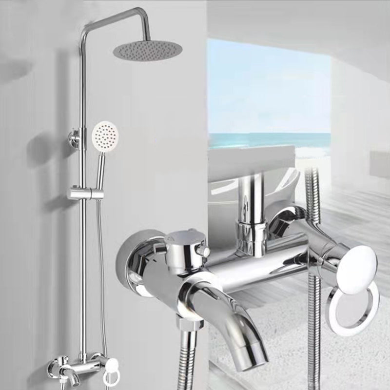 Modern Adjustable Swivel Shower Head for Bathroom - Dual Spray, Metal, view 72