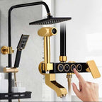 Modern Adjustable Swivel Shower Head for Bathroom - Dual Spray, Metal, view 76