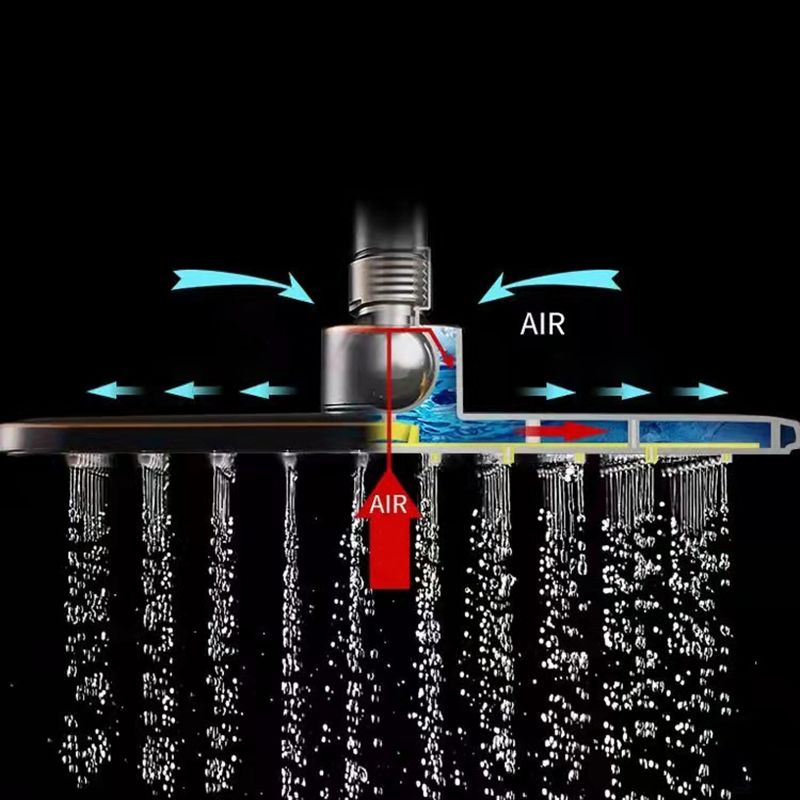 Modern Adjustable Swivel Shower Head for Bathroom - Dual Spray, Metal, view 77