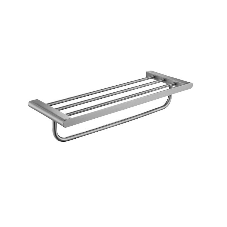 5-Piece Modern Bathroom Accessory Set Stainless Steel - Towel Rail, Robe Hooks, view 37