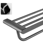 5-Piece Modern Bathroom Accessory Set Stainless Steel - Towel Rail, Robe Hooks, view 5