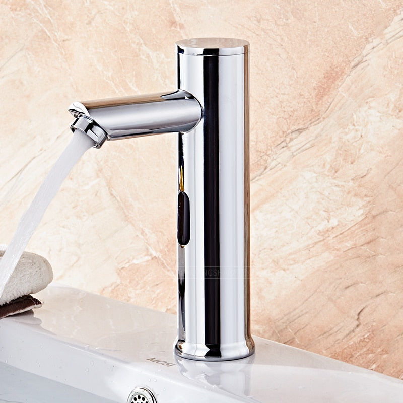Automatic Infrared Sensor Tap for Kitchen or Bathroom - Brass Chrome Finish, view 10