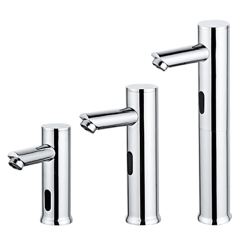 Automatic Infrared Sensor Tap for Kitchen or Bathroom - Brass Chrome Finish, view 4