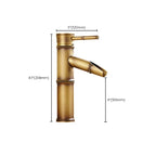 Country House Vessel Sink Faucet - Brass Copper, Waterfall Spout, Lever Handle, view 12