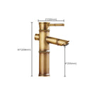 Country House Vessel Sink Faucet - Brass Copper, Waterfall Spout, Lever Handle, view 18