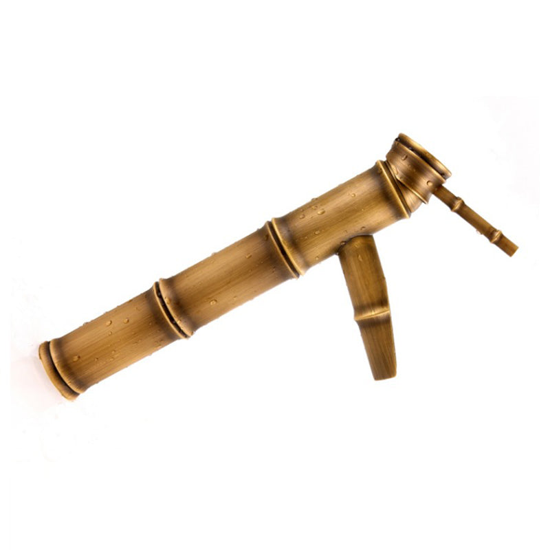 Country House Vessel Sink Faucet - Brass Copper, Waterfall Spout, Lever Handle, view 22