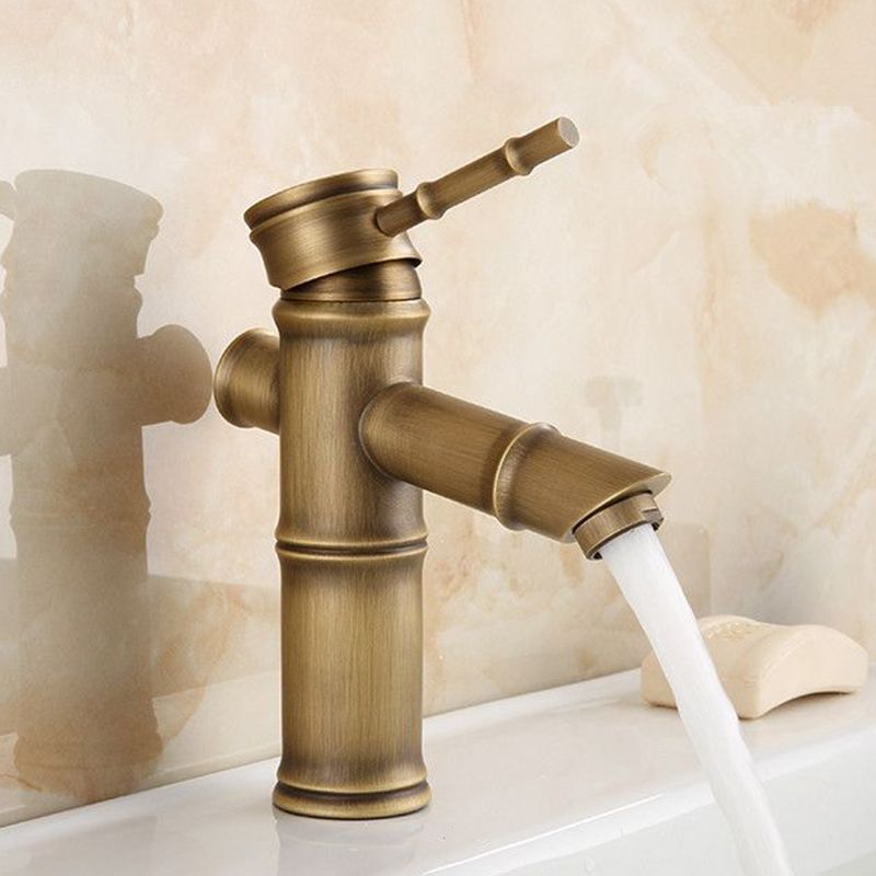 Country House Vessel Sink Faucet - Brass Copper, Waterfall Spout, Lever Handle, view 32