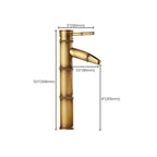 Country House Vessel Sink Faucet - Brass Copper, Waterfall Spout, Lever Handle, view 4